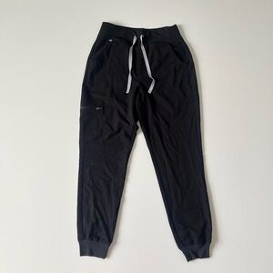 FIGS black zamora classic fit drawstring jogger scrub pants